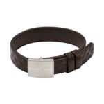 Emporio Armani Eagle Logo Leather wristband Armani Code