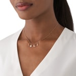 Emporio Armani Necklace Sentimental Logo My EA Love Rose - EGS2955221