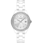 Emporio Armani Leo Date Keramik Weiss