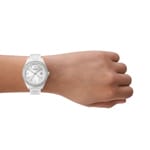 Emporio Armani Leo Date Keramik Weiss - AR70014