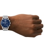 Emporio Armani Minimalist Chronographe Argenté / Bleu 42mm - AR11771