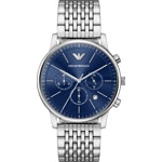 Emporio Armani Minimalist Chronographe Argenté / Bleu 42mm