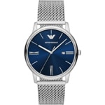 Emporio Armani Minimalist Argenté / Bleu 42mm