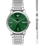 Emporio Armani Minimalist Silver / Green 42mm