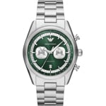Emporio Armani Racer Chronograph Silbrig / Grün
