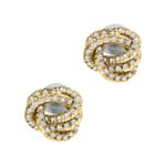 Emporio Armani Sentimental Stud Earrings Signature Knot Gold