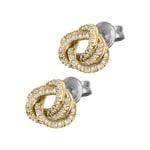 Emporio Armani Sentimental Stud Earrings Signature Knot Gold - EGS3426710