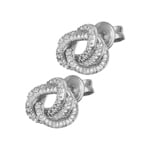 Emporio Armani Sentimental Stud Earrings Signature Knot Silvery - EGS3423040