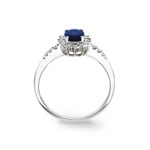 Entourage Ring 750/18 K White Gold with Sapphire & Diamonds 0.11 ct H/si - RI-30968-SAF-WG