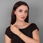 Erbsarmband halbmassiv 750/18 K Gelbgold 5.0mm - 19cm - BER100319