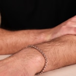 Erbsarmband halbmassiv 750/18 K Rotgold 5.0mm - 19cm - BER300319