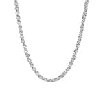Erbskette halbmassiv 750/18 K Weissgold 5.0mm