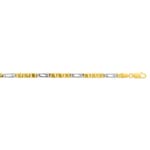 Bracelet fantaisie or bicolore 375/9 ct 4.0mm