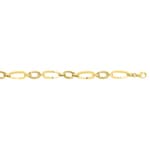 Bracelet fantaisie or jaune 375/9 ct semi-massif