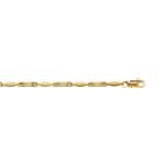 Bracelet fantaisie or jaune 750/18 ct semi-massif 2.3mm, 19cm