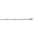 Collier fantaisie or gris 750/18 ct semi-massif 2.3mm, 45cm