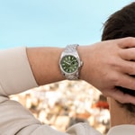 Festina Swiss Classic Steel Automatique Date Argenté / Vert - F20090/3