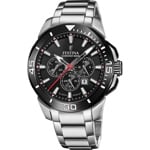 Festina Chrono Bike 47mm Edelstahl Silbrig / Schwarz