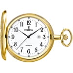 Festina Herren Taschenuhr Goldig 49mm