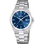 Festina Klassik Date Silbrig / Blau 40mm