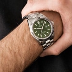 Festina Swiss Classic Steel Date Silvery / Green 40mm - F20084/C