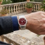 Festina Swiss Classic Steel Date Argenté / Rouge 39mm - F20100/3