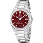 Festina Swiss Classic Steel Date Argenté / Rouge 39mm