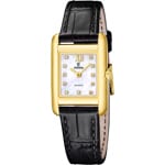 Festina On The Square Lady en cuir Noir / Doré & Nacre