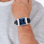 Festina On The Square Date en cuir Bleu / Argenté - F20681/5