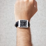 Festina On The Square Leder Date Schwarz / Silbrig - F20681/3