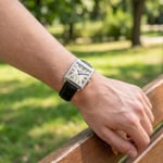 Festina On The Square Leather Date Black / Silvery & Beige - F20681/8