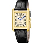 Festina On The Square Leder Schwarz / Goldig 