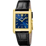Festina On The Square Leder Schwarz / Goldig & Blau