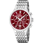 Festina Swiss Chrono Silbrig / Rot 40mm