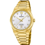 Festina Swiss Rivé Date 35mm Goldig / Weiss
