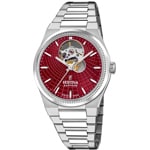 Festina Swiss Rivé Open Heart 35 Argenté / Rouge