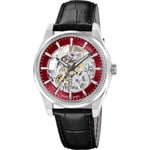Festina Swiss Rivé Skeleton Silbrig & Rot / Schwarz - F20095/4