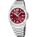Festina Swiss Vallée Date Silbrig / Rot