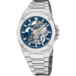 Festina Swiss Vallée Skeleton Silbrig / Blau