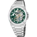 Festina Swiss Vallée Skeleton Silbrig / Grün
