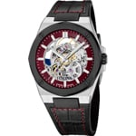 Festina Swiss Vallée Skeleton Silbrig & Rot / Schwarz