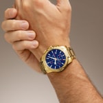 Festina Timeless Chronograph Goldig / Blau 45mm - F20705/3