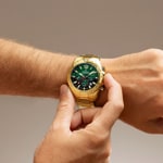 Festina Timeless Chronograph Goldig / Grün 45mm - F20684/3