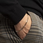 Bracelet figaro or bicolore 750/18 ct 4.5mm - 1571.10197/1900