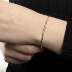 Bracelet figaro or jaune 750/18 ct 2.9mm - 1171.10198/1900