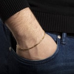 Bracelet figaro or jaune 750/18 ct 2.9mm - 1171.10198/1900