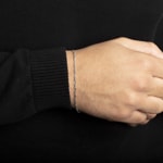 Bracelet figaro or gris 750/18 ct 1.8mm - 1271.03973/1900