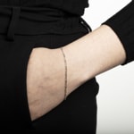 Bracelet figaro or gris 750/18 ct 1.8mm - 1271.03973/1900