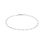 Bracelet figaro or gris 750/18 ct 1.8mm - 1271.03973/1900