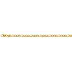 Figaroarmband massiv 750/18 K Gelbgold 4.5mm - 22cm